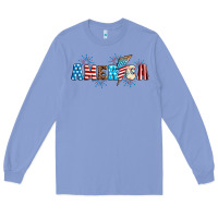 Colony Blue Lightning bolt with America Long Sleeve Tee - Neo Western