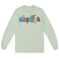 Matcha Lightning bolt with America Long Sleeve Tee - Neo Western