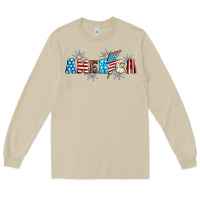 Mushroom Lightning bolt with America Long Sleeve Tee - Neo Western