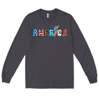 Smoke Lightning bolt with America Long Sleeve Tee - Neo Western