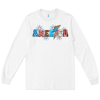 White Lightning bolt with America Long Sleeve Tee - Neo Western