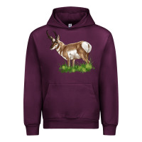 Mauve Wine pronghorn Urban Hoodie - LillyAllenDesigns
