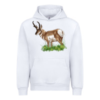 White pronghorn Urban Hoodie - LillyAllenDesigns