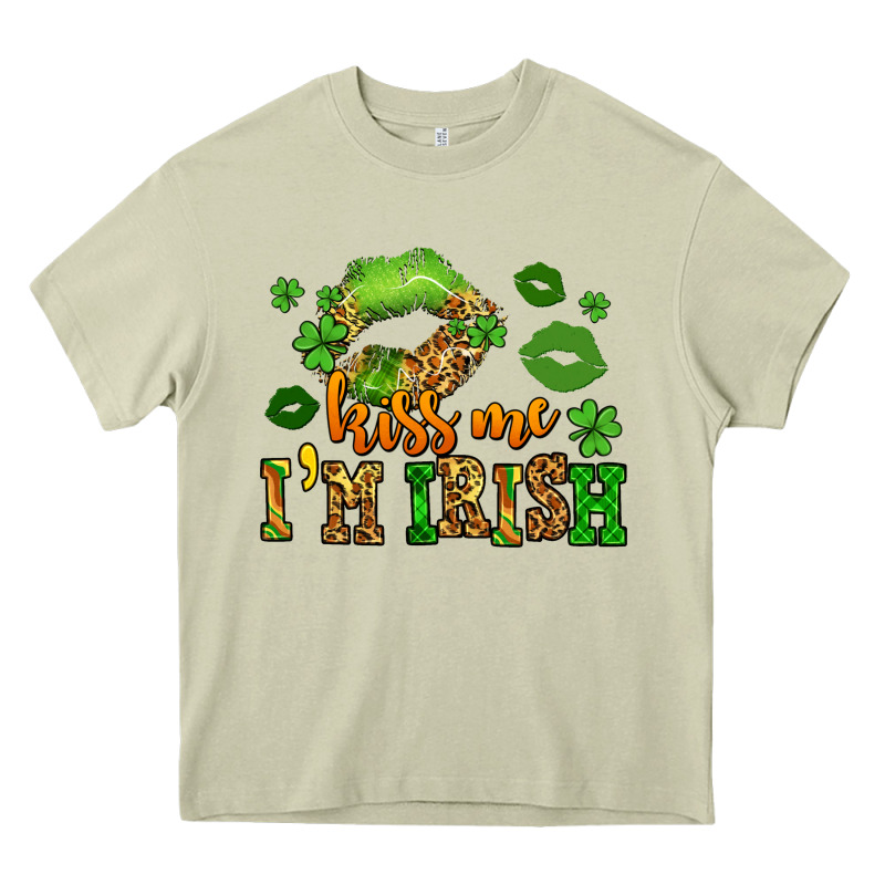 Kiss Me Im Irish St Patricks Lip Stain Heavy Core Tee by LillyAllenDesigns | Teevron