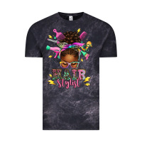 Cloud Black hair stylist afro messy bun Vintage Tee - texasbilliewilder