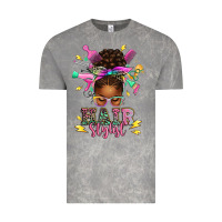 Cloud Rock hair stylist afro messy bun Vintage Tee - texasbilliewilder