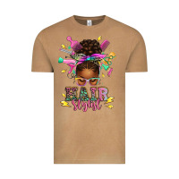 Vintage Camel hair stylist afro messy bun Vintage Tee - texasbilliewilder