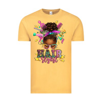 Vintage Mustard hair stylist afro messy bun Vintage Tee - texasbilliewilder