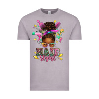 Vintage Zinc hair stylist afro messy bun Vintage Tee - texasbilliewilder