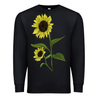 Black Buttercream Sunflower Premium Sweatshirt - LillyAllenDesigns