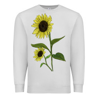 Dove Grey Buttercream Sunflower Premium Sweatshirt - LillyAllenDesigns