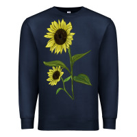 Navy Buttercream Sunflower Premium Sweatshirt - LillyAllenDesigns