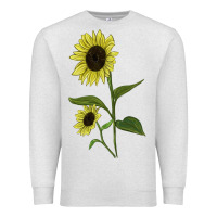 Oatmeal Heather Buttercream Sunflower Premium Sweatshirt - LillyAllenDesigns
