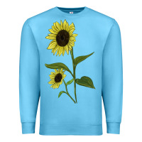 Ocean Blue Buttercream Sunflower Premium Sweatshirt - LillyAllenDesigns