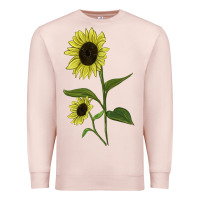 Pale Pink Buttercream Sunflower Premium Sweatshirt - LillyAllenDesigns