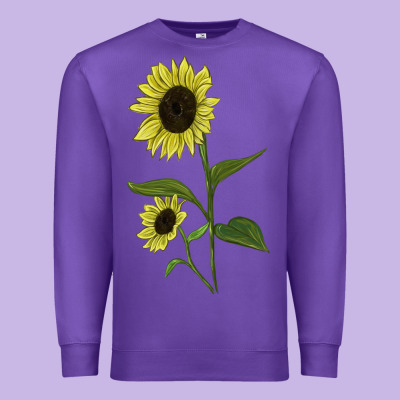 Buttercream Sunflower Premium Sweatshirt Designed By Lillyallendesigns