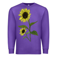 Purple Buttercream Sunflower Premium Sweatshirt - LillyAllenDesigns