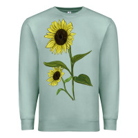 Seafoam Buttercream Sunflower Premium Sweatshirt - LillyAllenDesigns