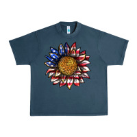 Midnight Navy 4th of july sunflower Urban Heavy Tee - texasbilliewilder