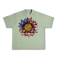 Oil Green 4th of july sunflower Urban Heavy Tee - texasbilliewilder