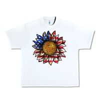 White 4th of july sunflower Urban Heavy Tee - texasbilliewilder