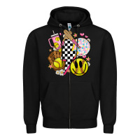 Black retro softball Zipper Hoodie - JahusDesignShop
