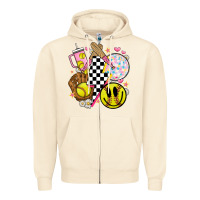 Sandshell retro softball Zipper Hoodie - JahusDesignShop