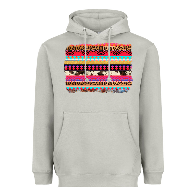Aztec Western Leopard Cowhide Background Heavyweight Hoodie by AdoDesignShop | Teevron