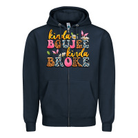 Navy kinda boujee kinda broke Zipper Hoodie - JahusDesignShop