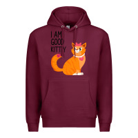 Burgundy I Am Good Kittiy Premium Hoodie - Bettercallsaul