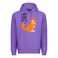 Purple I Am Good Kittiy Premium Hoodie - Bettercallsaul