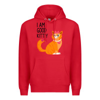 Red I Am Good Kittiy Premium Hoodie - Bettercallsaul