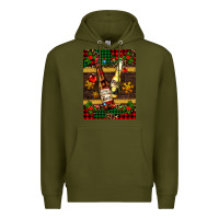 Army Green snow and beer bottles Premium Hoodie - AdoDesignShop