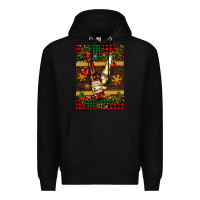 Black snow and beer bottles Premium Hoodie - AdoDesignShop