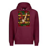 Burgundy snow and beer bottles Premium Hoodie - AdoDesignShop