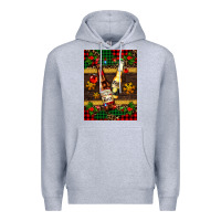 Heather Grey snow and beer bottles Premium Hoodie - AdoDesignShop