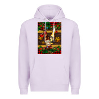 Lilac snow and beer bottles Premium Hoodie - AdoDesignShop