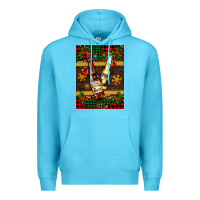 Ocean Blue snow and beer bottles Premium Hoodie - AdoDesignShop