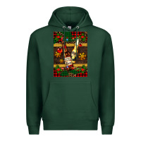 Sports Green snow and beer bottles Premium Hoodie - AdoDesignShop