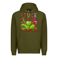 Army Green stuck on you Premium Hoodie - NancyCooperArtShop