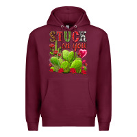 Burgundy stuck on you Premium Hoodie - NancyCooperArtShop