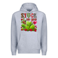 Heather Grey stuck on you Premium Hoodie - NancyCooperArtShop