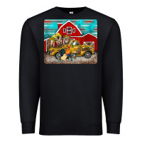Black western truck farm animals mousepad Premium Sweatshirt - BarkalooDesign