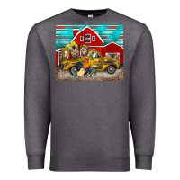 Charcoal Heather western truck farm animals mousepad Premium Sweatshirt - BarkalooDesign