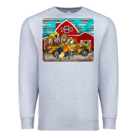 Heather Grey western truck farm animals mousepad Premium Sweatshirt - BarkalooDesign