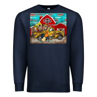 Navy western truck farm animals mousepad Premium Sweatshirt - BarkalooDesign