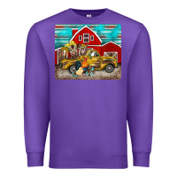 Purple western truck farm animals mousepad Premium Sweatshirt - BarkalooDesign