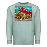 Seafoam western truck farm animals mousepad Premium Sweatshirt - BarkalooDesign