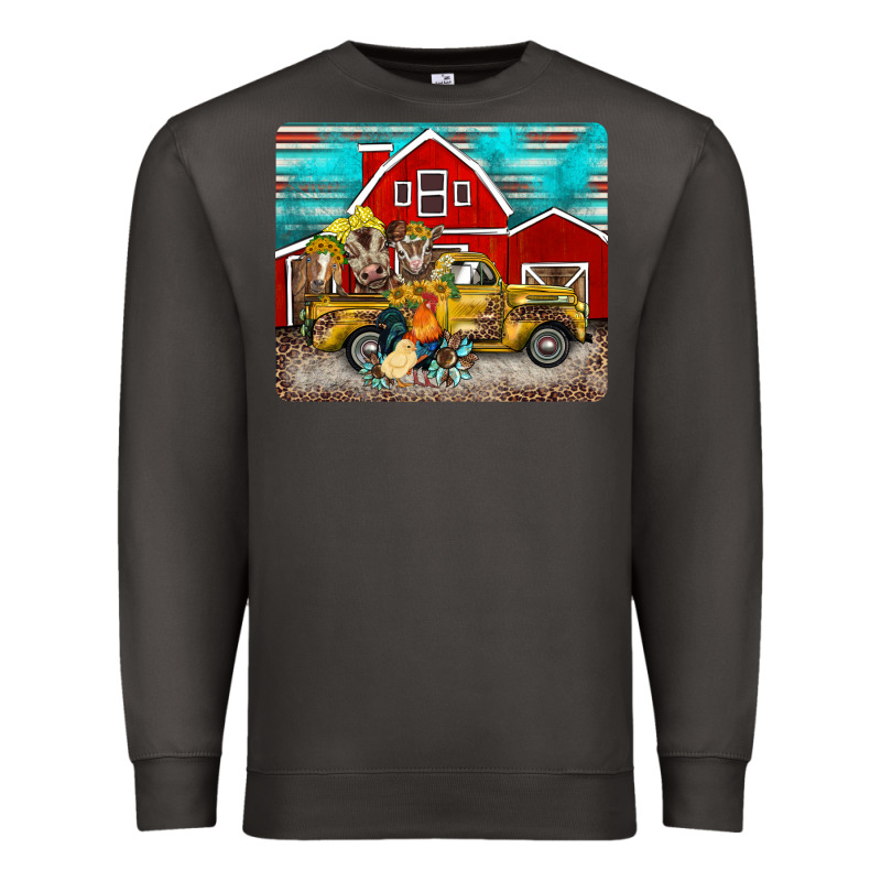 Western Truck Farm Animals Mousepad Premium Sweatshirt by BarkalooDesign | Teevron