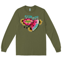 Army Green summer vibes Long Sleeve Tee - SublimationCraftShop